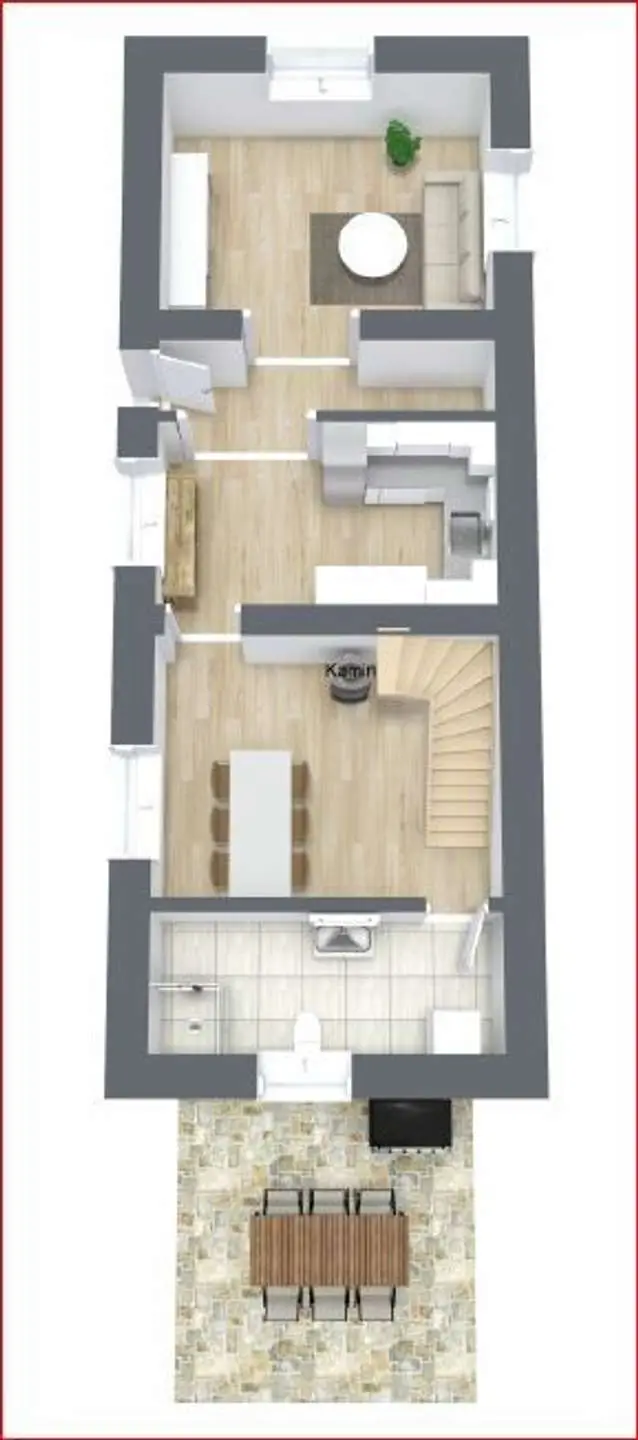 Grundriss 3d Erdgeschoß