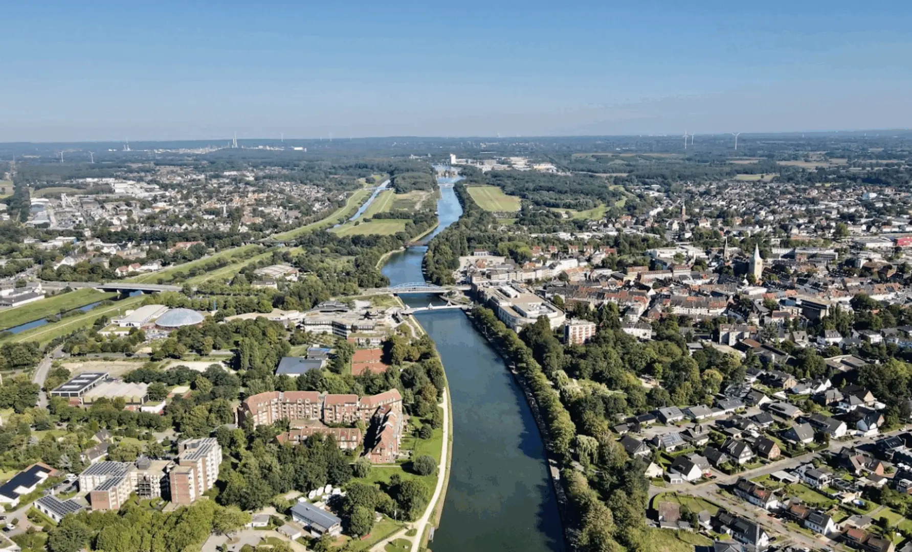 Dorstens Kanal und Innenstadt