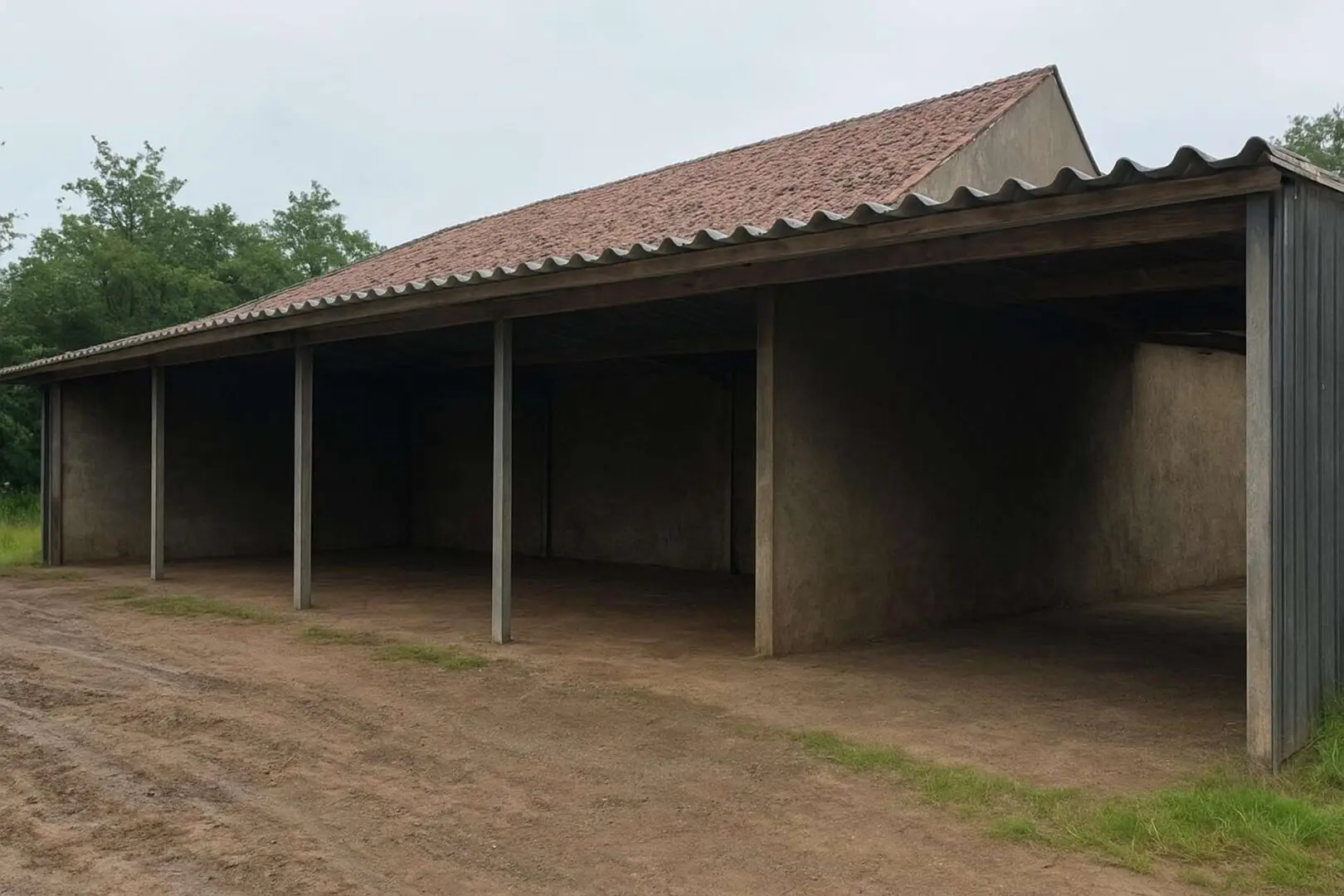 Stall-WagenschuppenKI gestaged