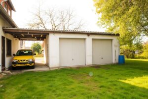 Doppelgarage Gartenans.