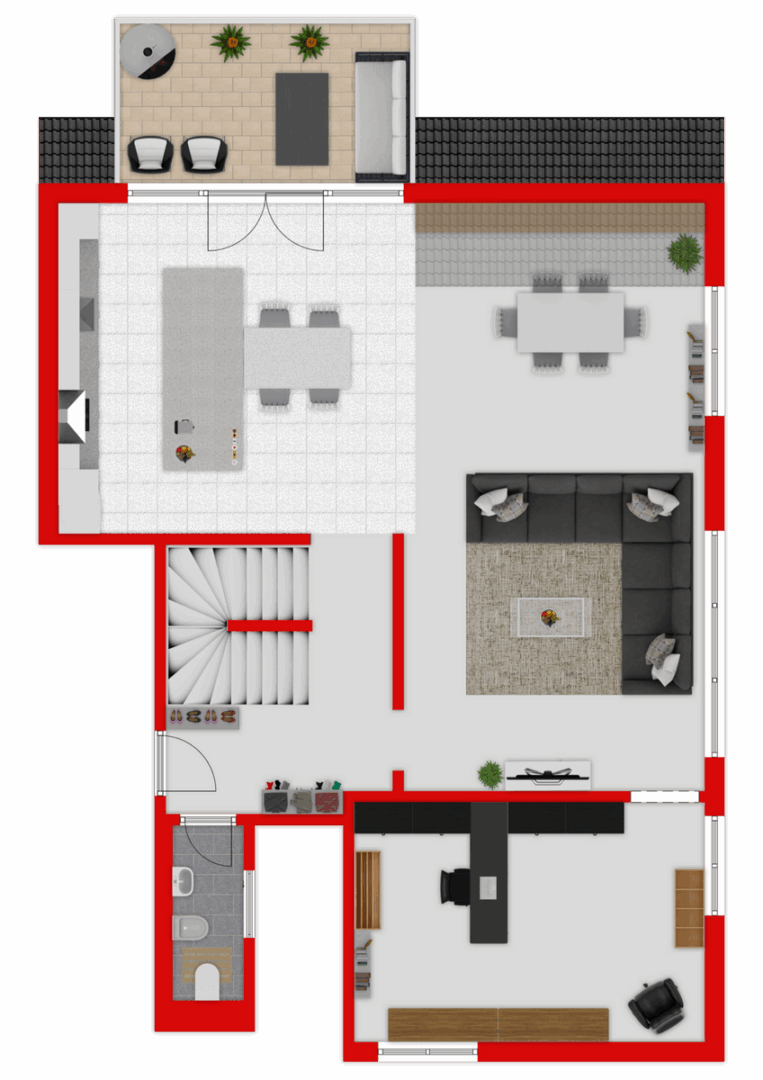 virtueller Grundriss Untergeschoss