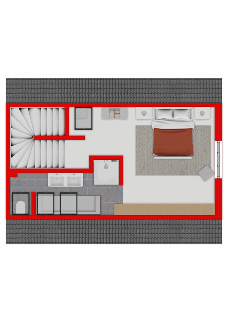 virtueller Grundriss Obergeschoss