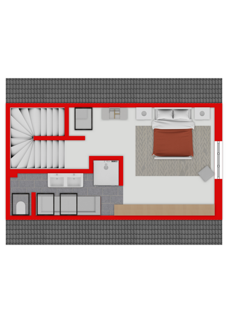 virtueller Grundriss Obergeschoss