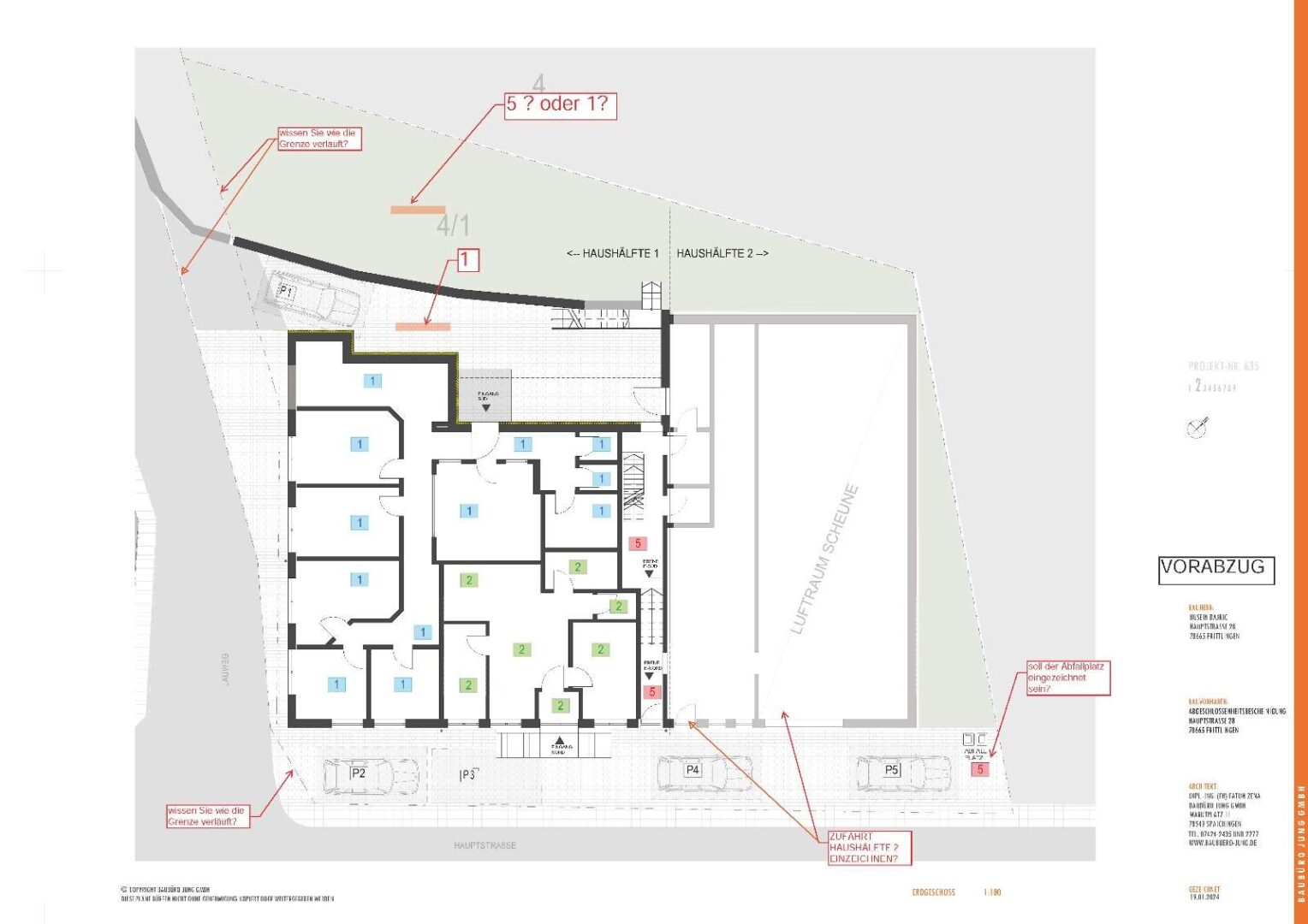 Erdgeschoss Wohnung 1 und 2