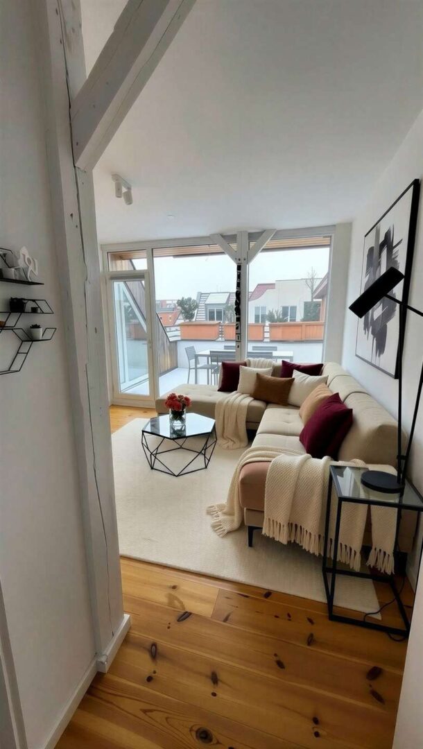 2. Zimmer rechts mit Terrasse  - (KI generiert)