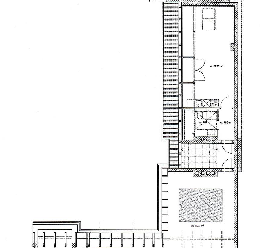 Zweitwohnung neben der Terrasse