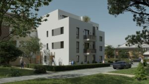 Vorderansicht seitlich links morgens