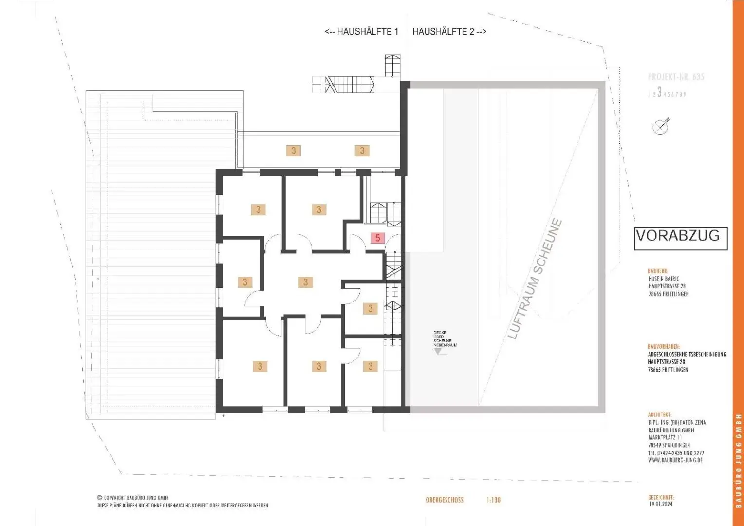 Obergeschoss Ausbau im Endstadium