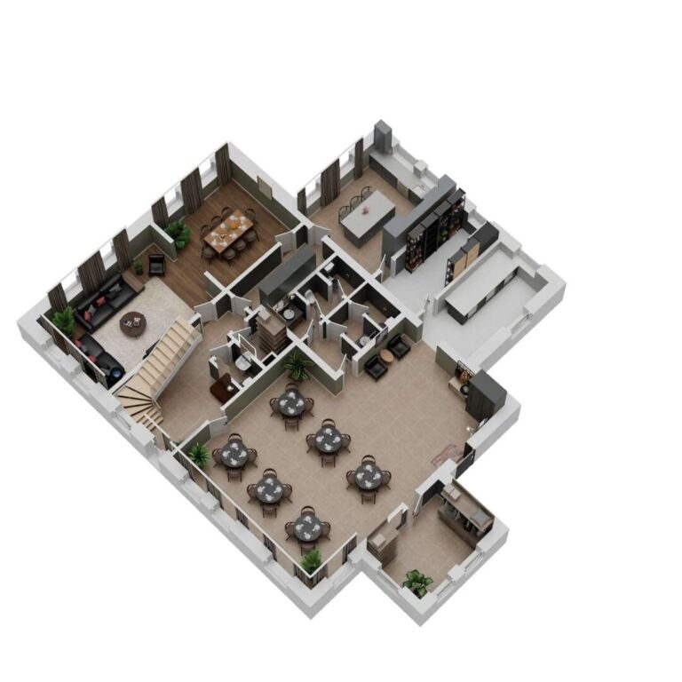 Grundriss EG. 3D Fahrdorf
