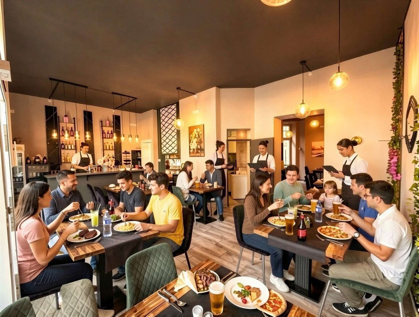 Zentraler Bewirtungsraum