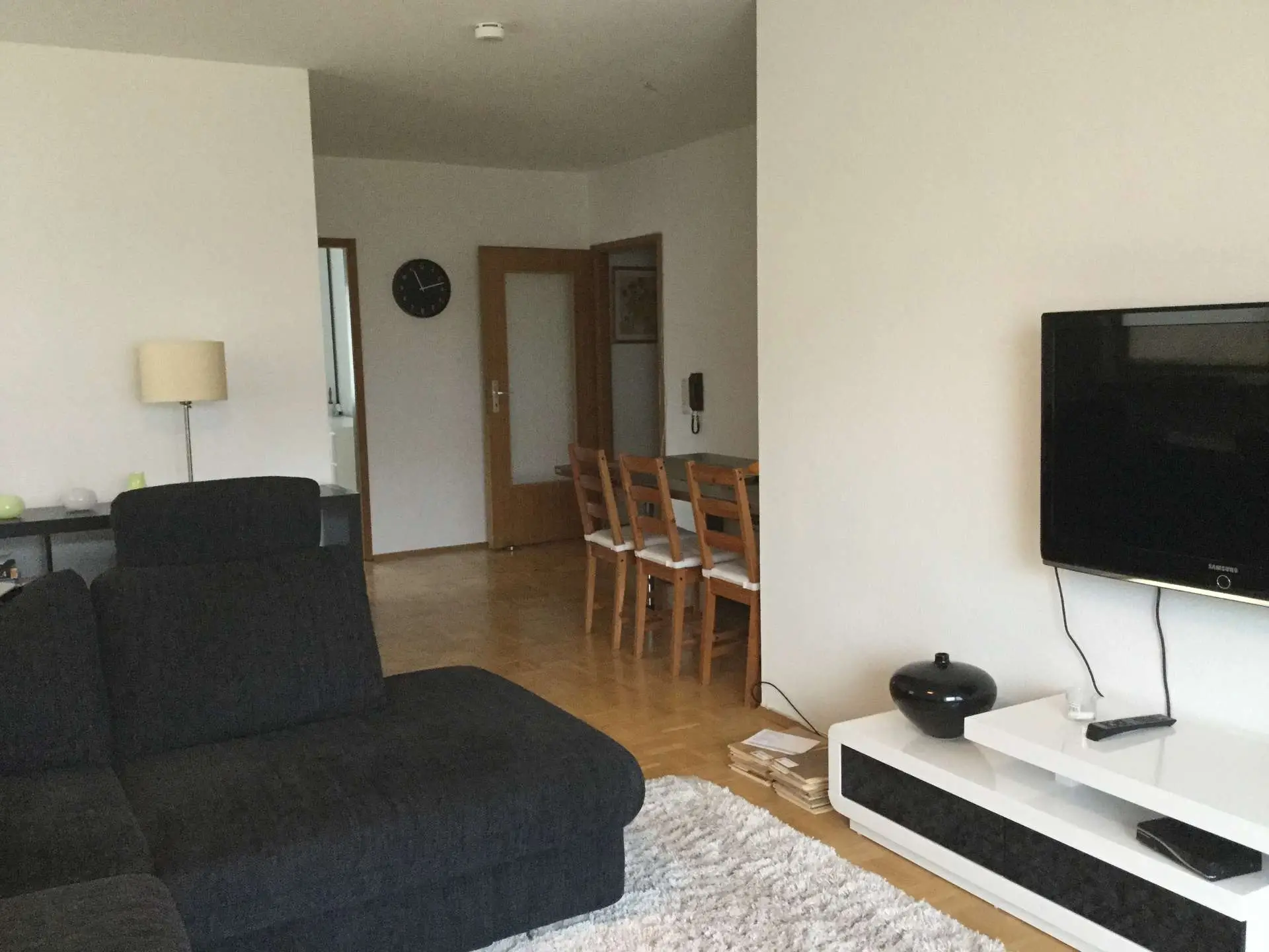 Essbereich im Wohnzimmer