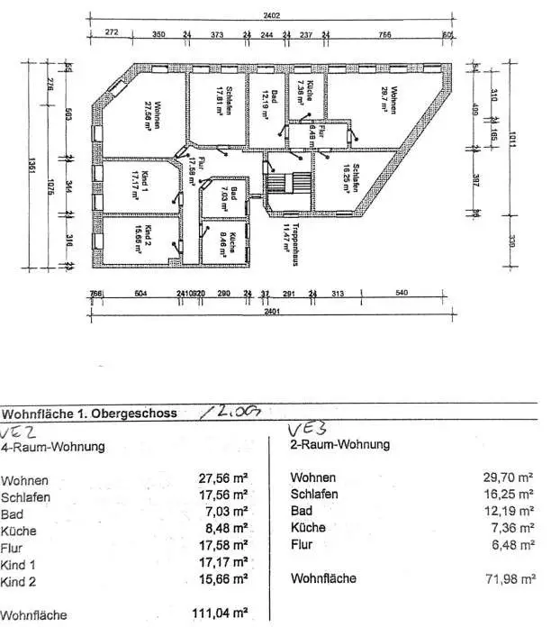 Grundriss 1. Obergeschoss