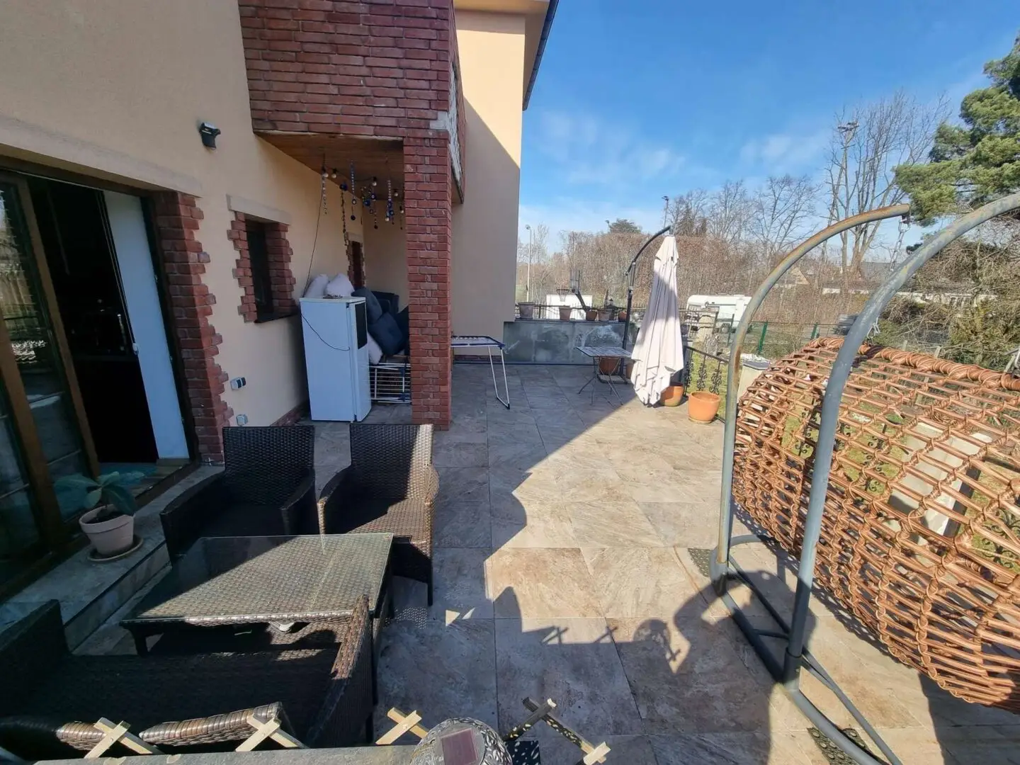 Offener Blick von Terrasse