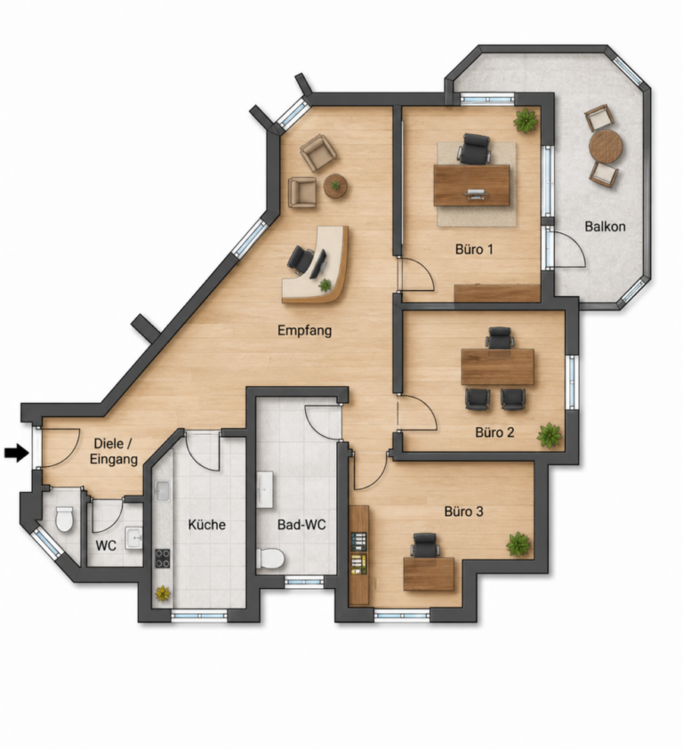 Grundriss EG Büro Horrem