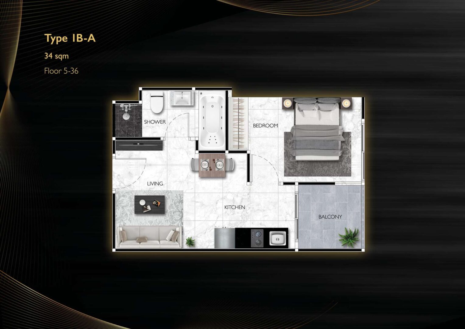 1B-A (34 sq.m.)