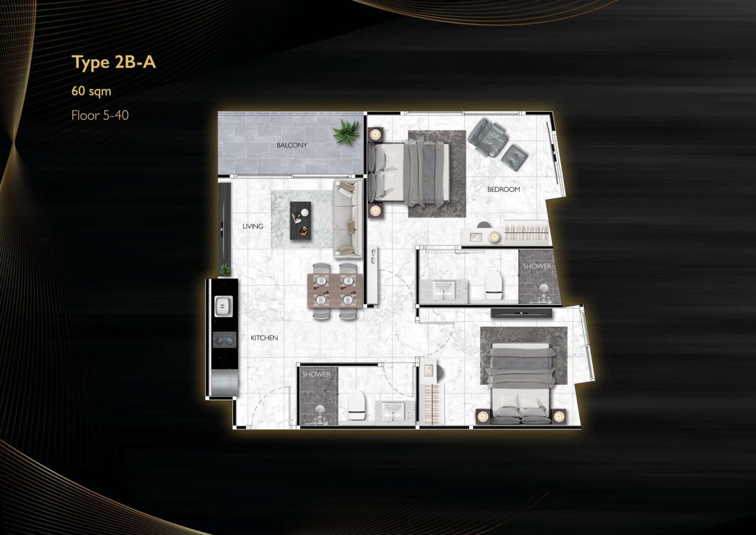 2B-A (60 sq.m.)