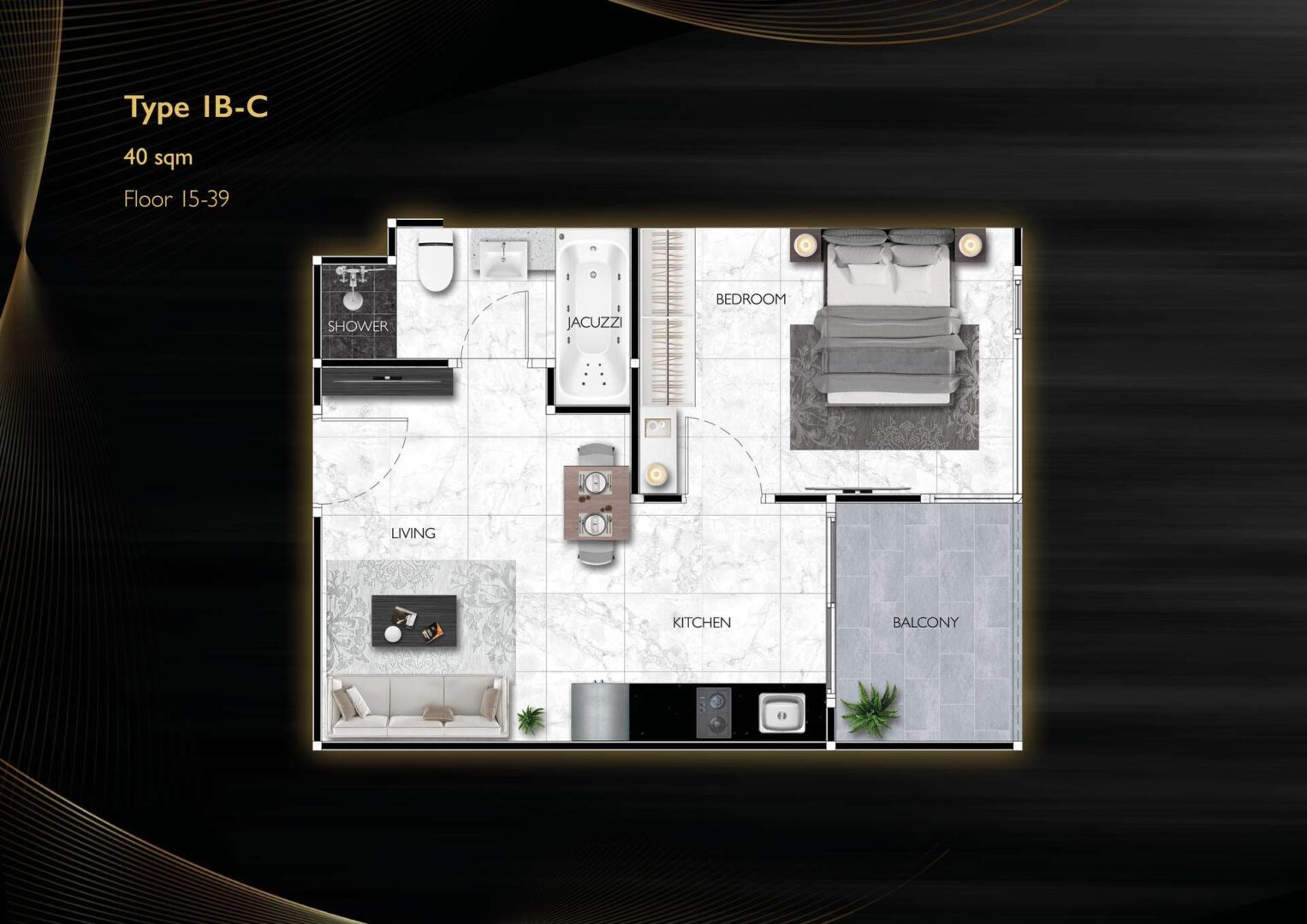 1B-C (40 sq.m.)