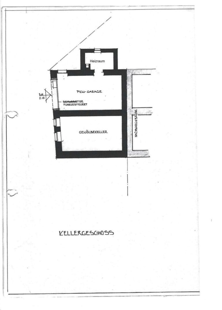 Grundriss Hochkeller
