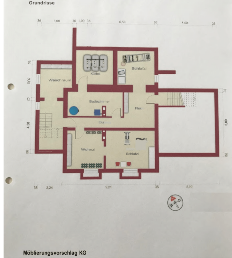 Grundriss Kellergeschoss aktuell
