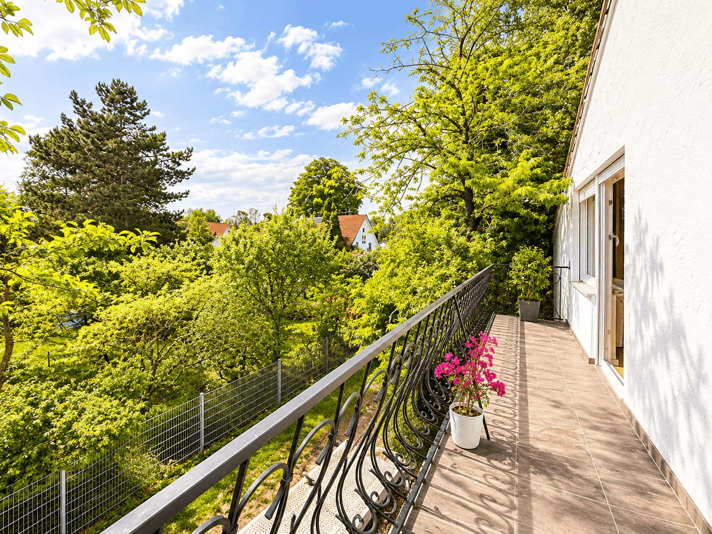 Blick vom Balkon