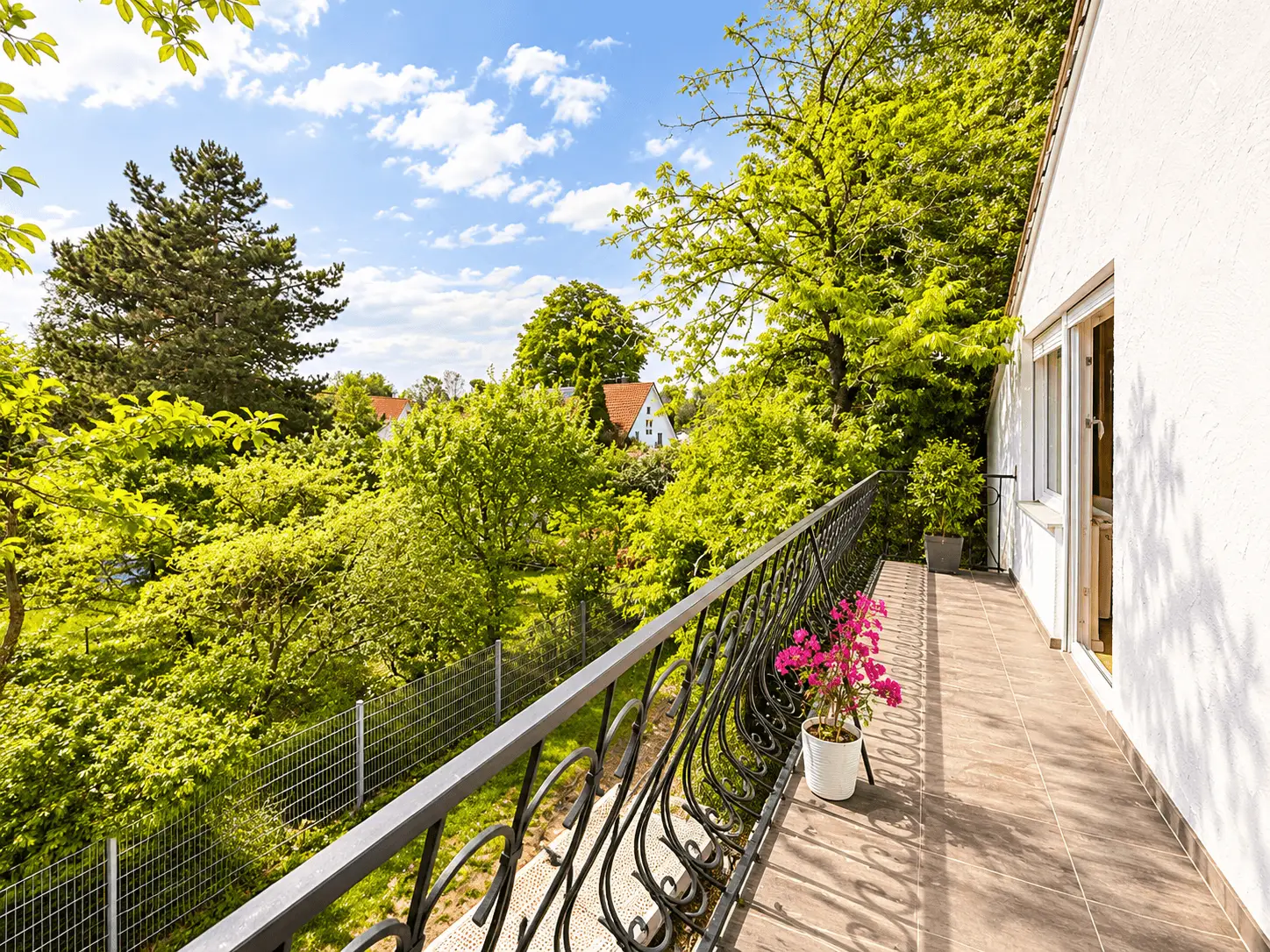 Blick vom Balkon