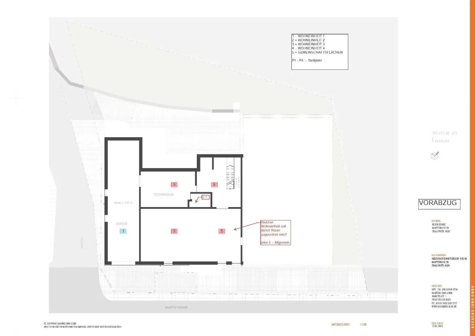 Große Garage zu 1 und Allgemeinräume 5