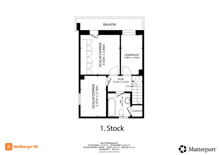 Grundriss 1. Stock