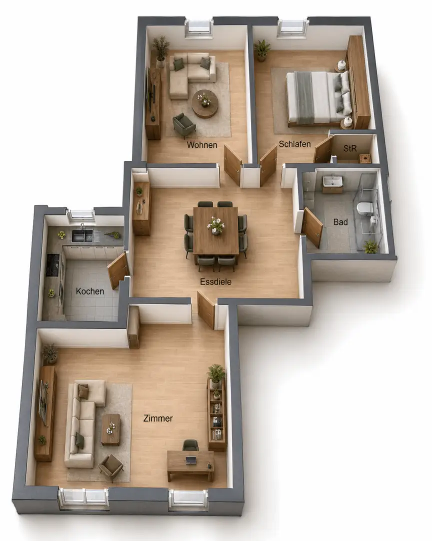 Grundriss 3 D
