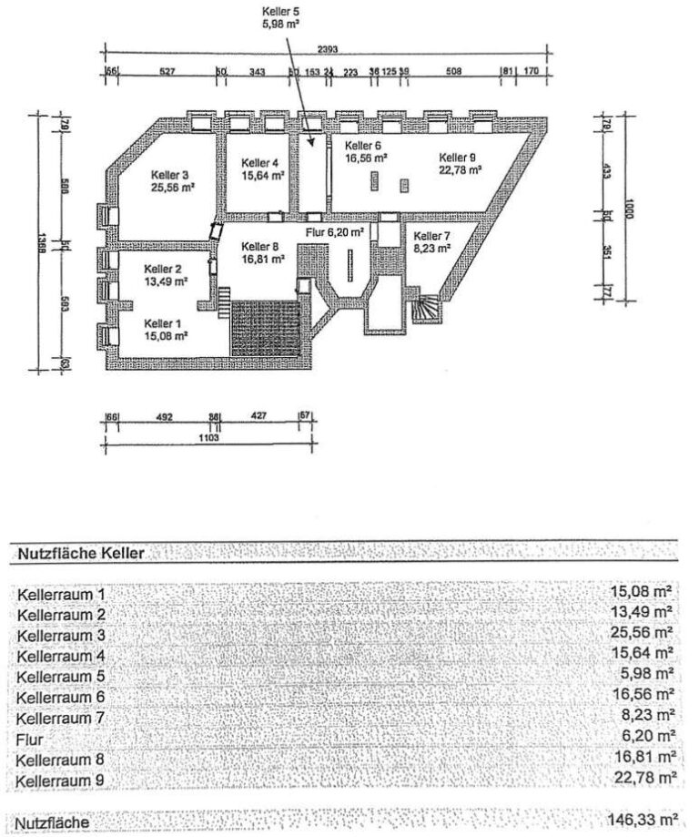 Grundriss Keller