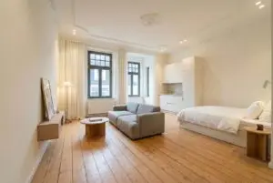 Apartment Wohnen und Schlafen nach Renovierung (Ki-Generiert)