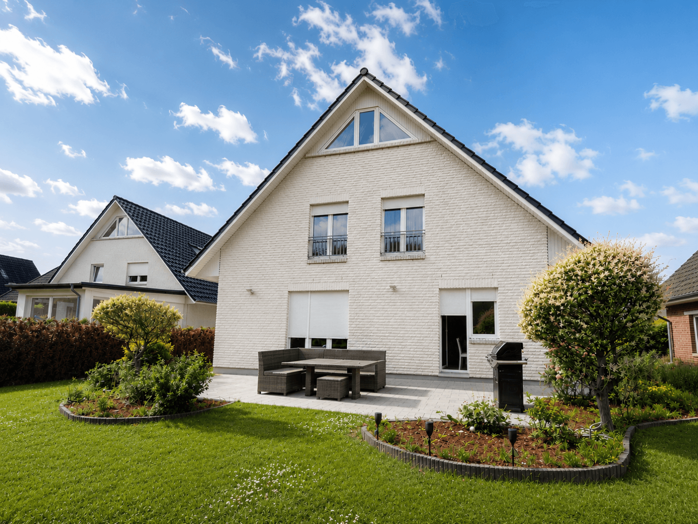 Rückansicht auf das Haus