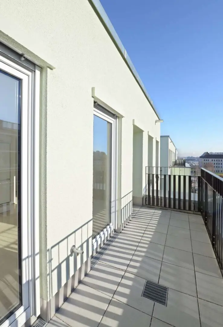 Balkon ohne Abdeckung