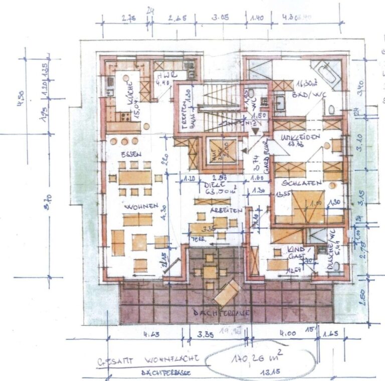 Grundriss Penthouse