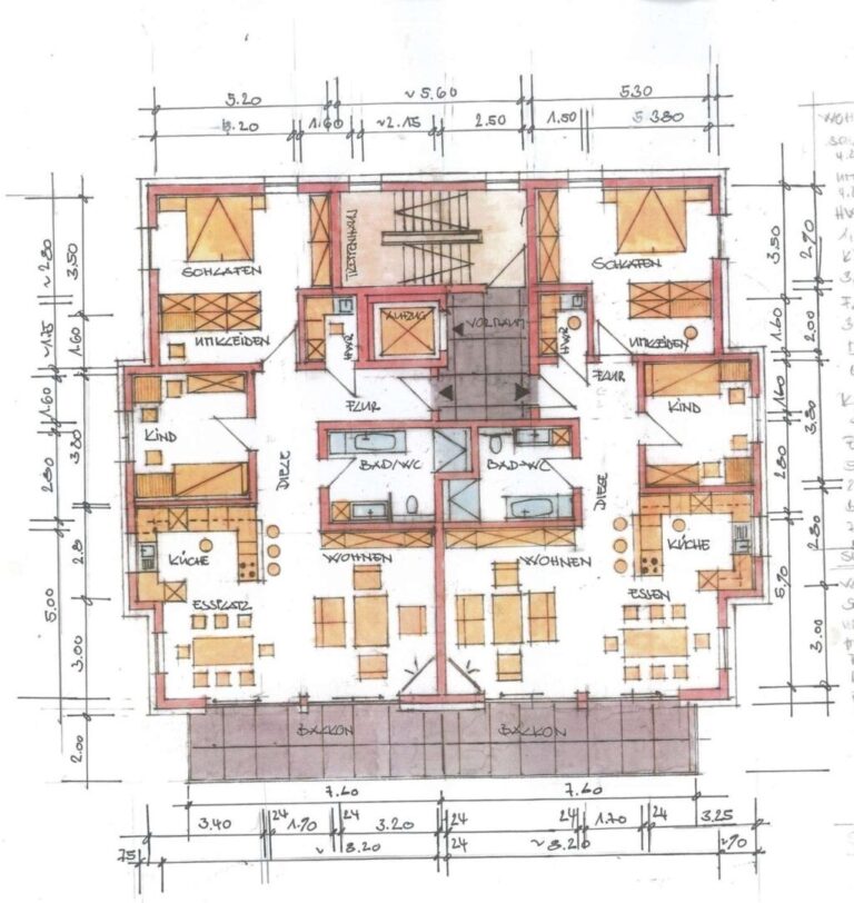 Grundriss 1+2 Obergeschoss