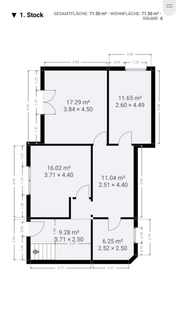 Grundriss 1.st