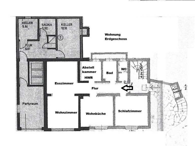 Wohnung EG mit Anbau