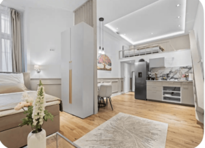 WE3 Wohnzimmer mit Küche