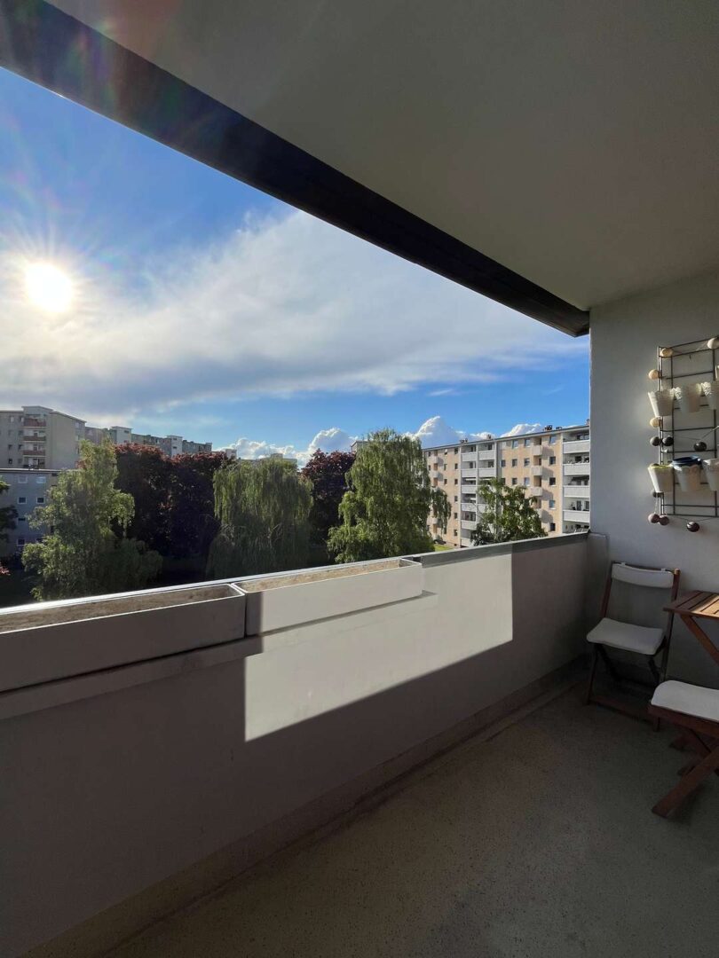 Ausblick vom Balkon