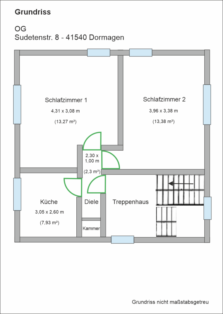 Grundrisse OG - Sudetenstr. 8 - 41540 Dormagen