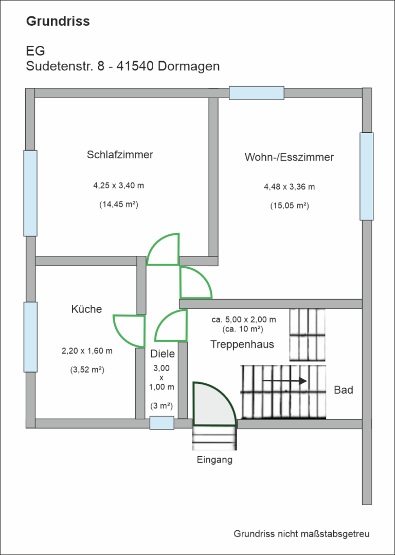 Grundrisse EG - Sudetenstr. 8 - 41540 Dormagen