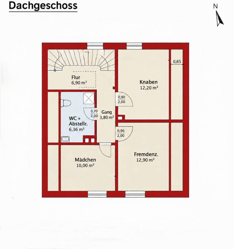 Visualisierter Grundriss DG