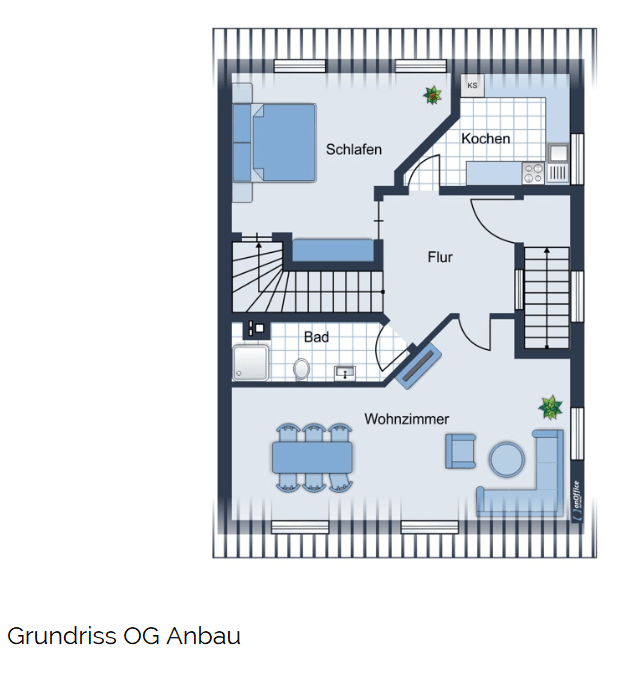 Grundriss Anbau OG Fewo