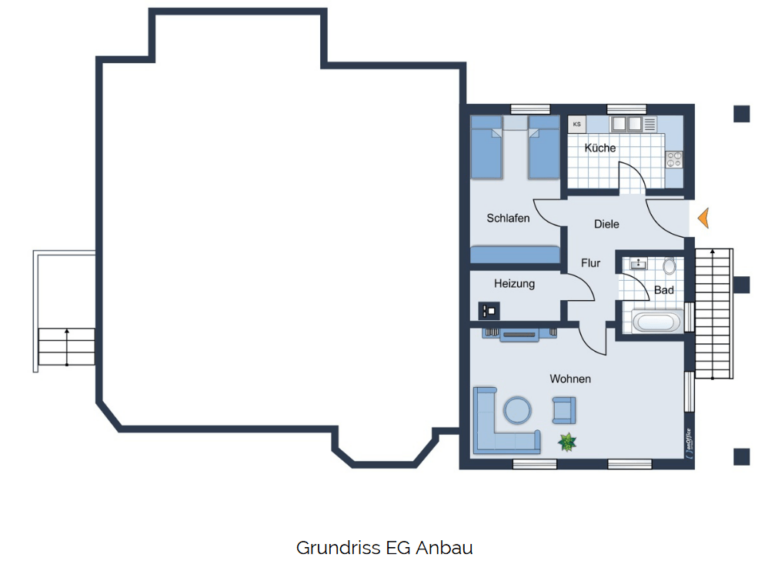 Grundriss Anbau EG Einliegerwohnung