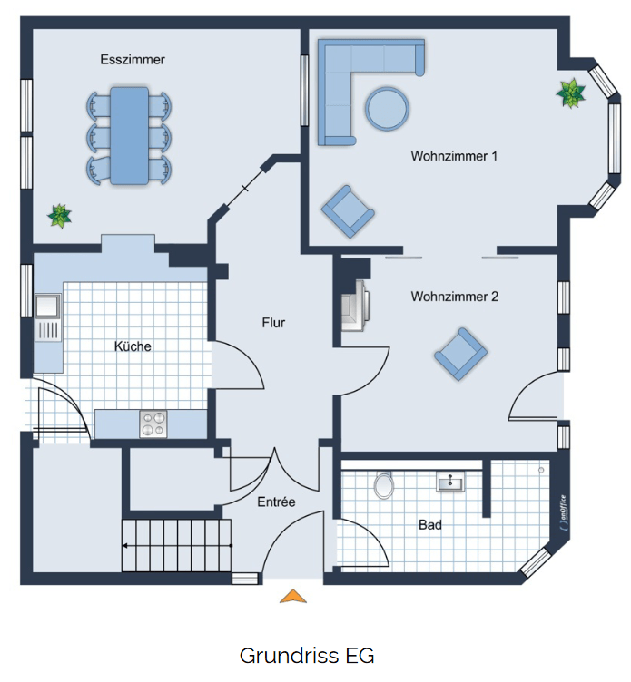 Grundriss Villa EG