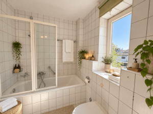 Badezimmer visuell möbliert