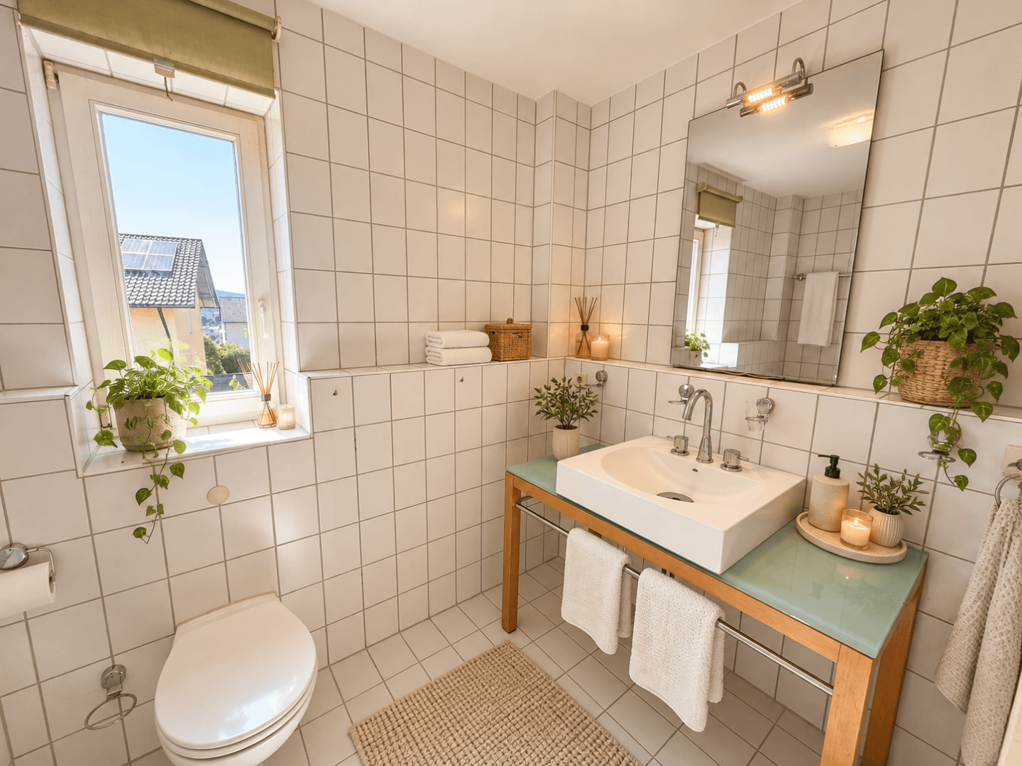 Badezimmer visuell möbliert