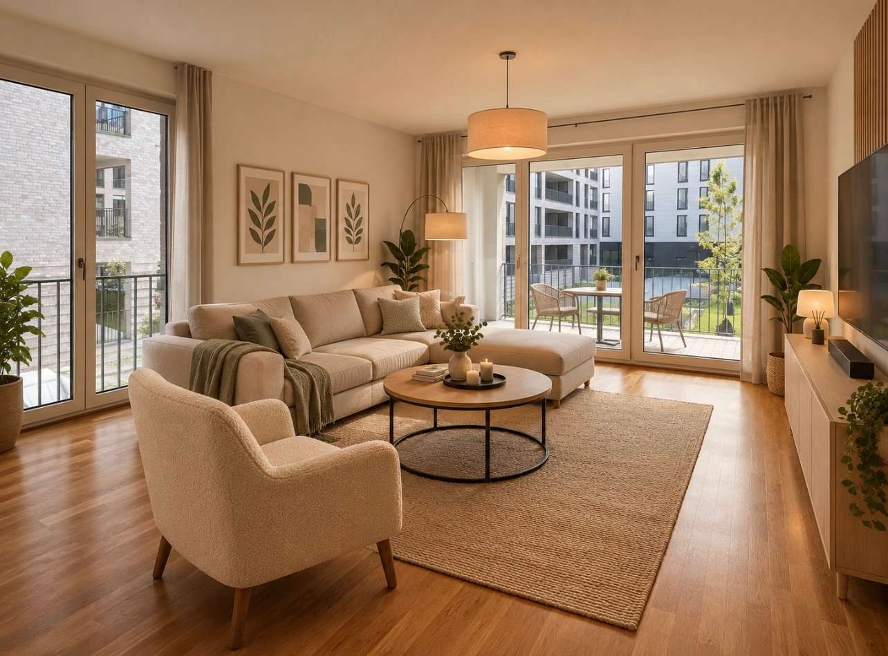 Wohnzimmer Beispiel mit Möblierung
