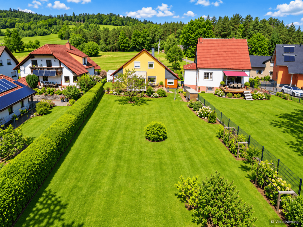 Idyllischer Gartenblick